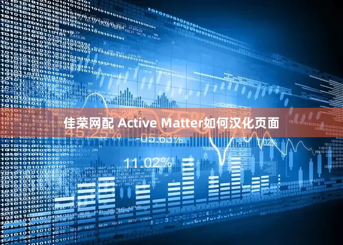 佳荣网配 Active Matter如何汉化页面