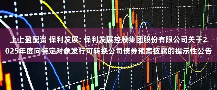 上上盈配资 保利发展: 保利发展控股集团股份有限公司关于2025年度向特定对象发行可转换公司债券预案披露的提示性公告